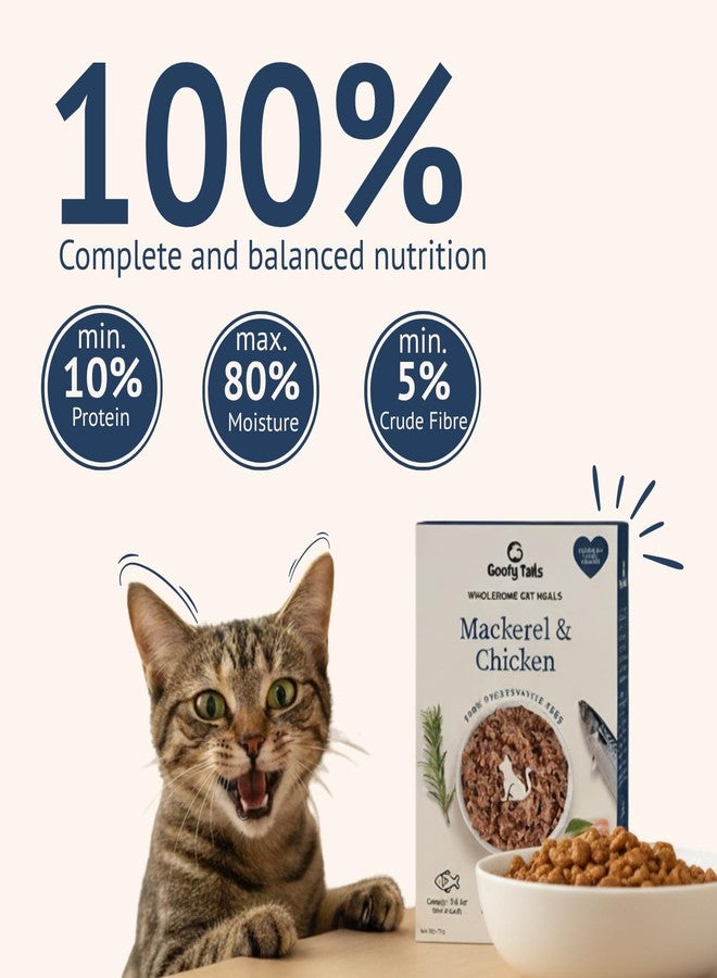 Goofy Tails Mackerel and Chicken Wet Cat Food and Kitten Food, 210g (70g X 3 Pouches), Preservative Free, Gluten & Grain Free, Balanced Cat Wet Food, Powered by Taurine (1, Chicken & Mackerel) - Image 3